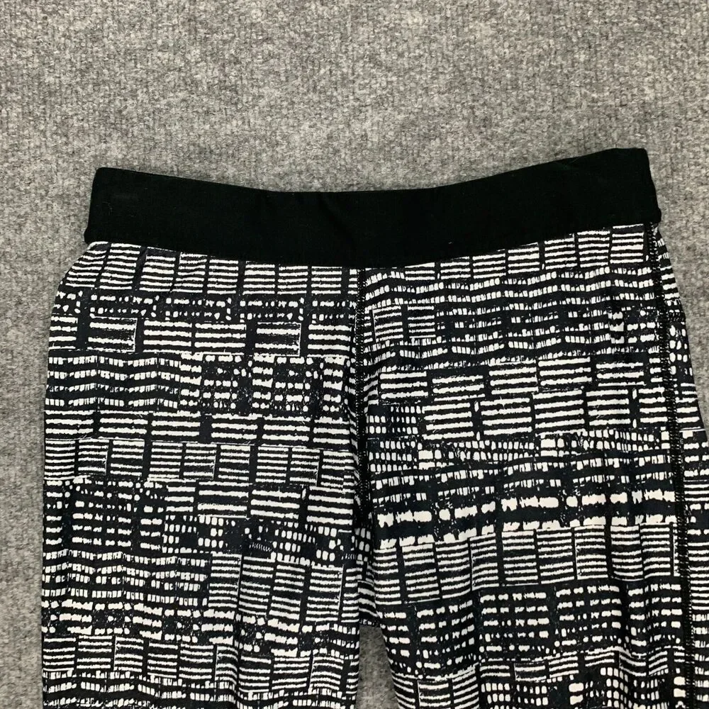 Nike Just Do It Legging Womens M Medium Black White Dri Fit Cropped Drawstring